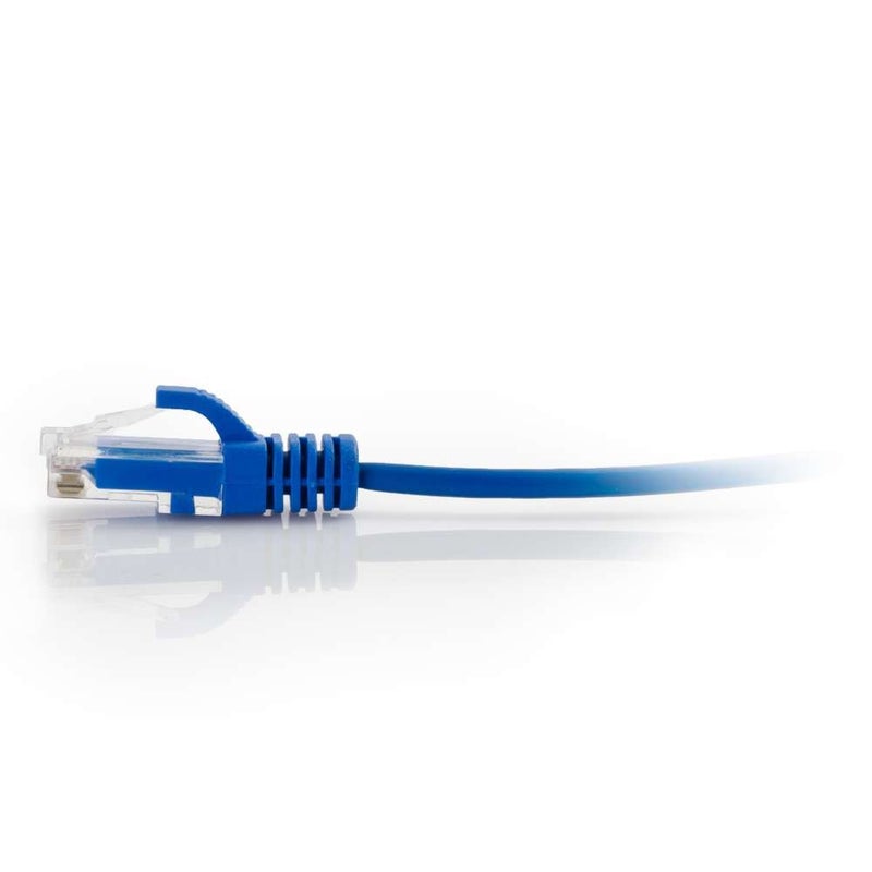 C2G Legrand Cat6 Slim Ethernet Cable, Snagless Unshielded Cat6a Patch Cable, Blue Slim Network Patch Cable, 1 Foot Snagless UTP Ethernet Cable, 1 Count, C2G 01072 - Image 3